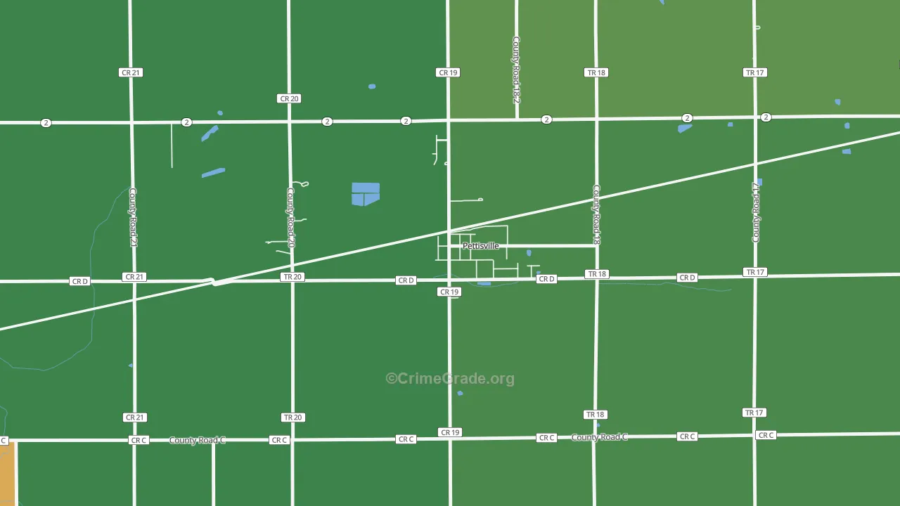 43553, OH Map of Vehicle Theft Rates