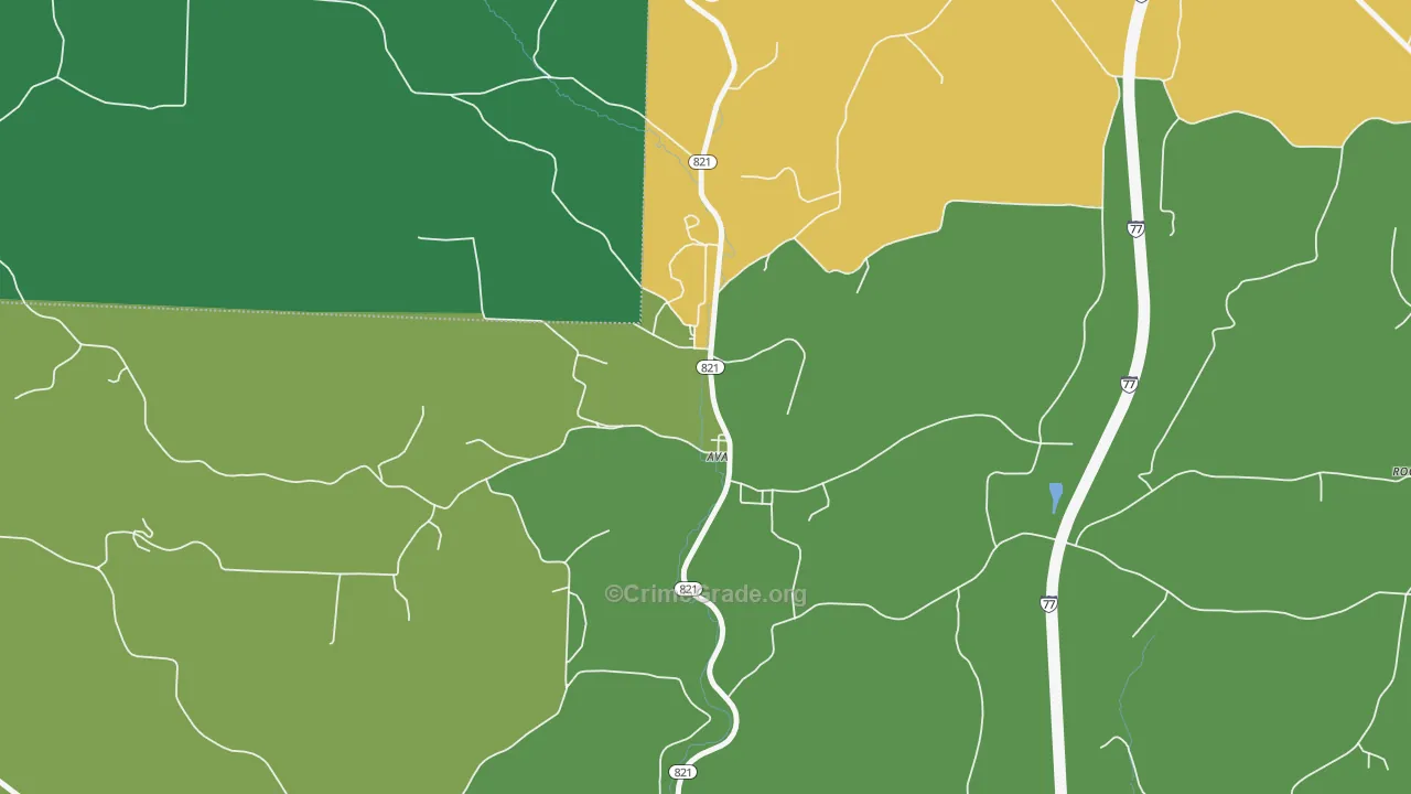 43711, OH Map of Vehicle Theft Rates