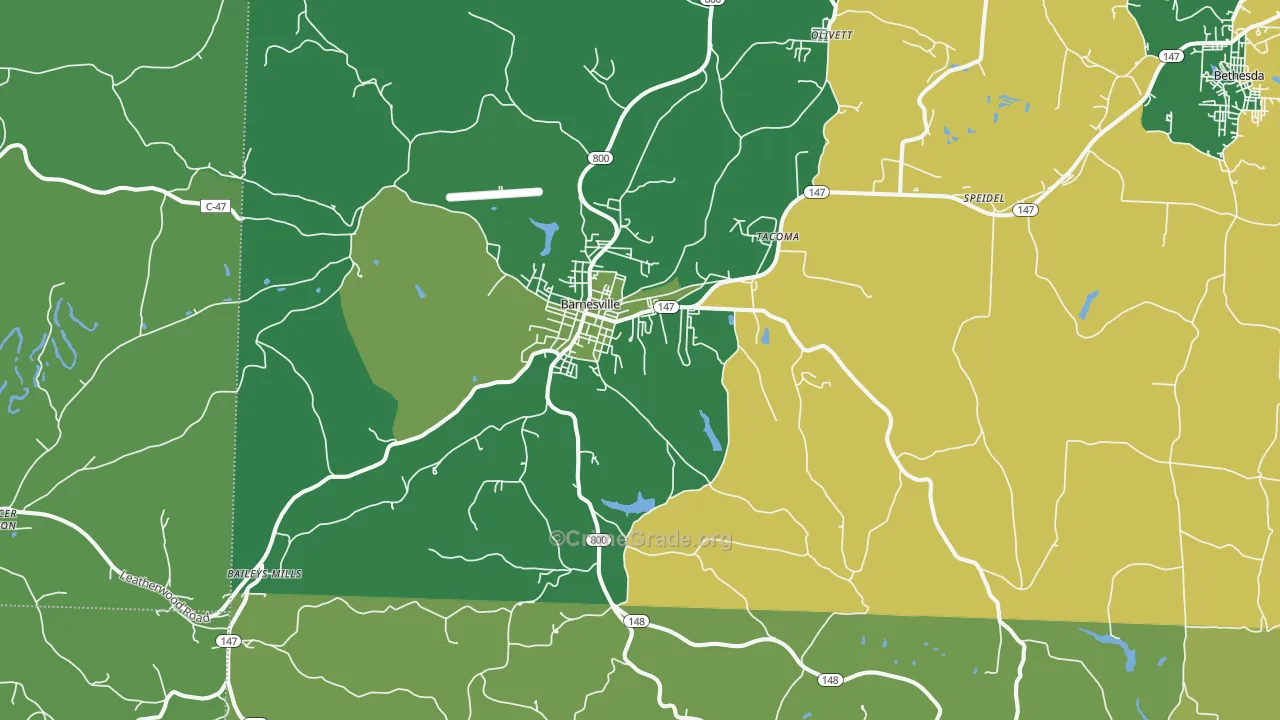 43713, OH Map of Vehicle Theft Rates