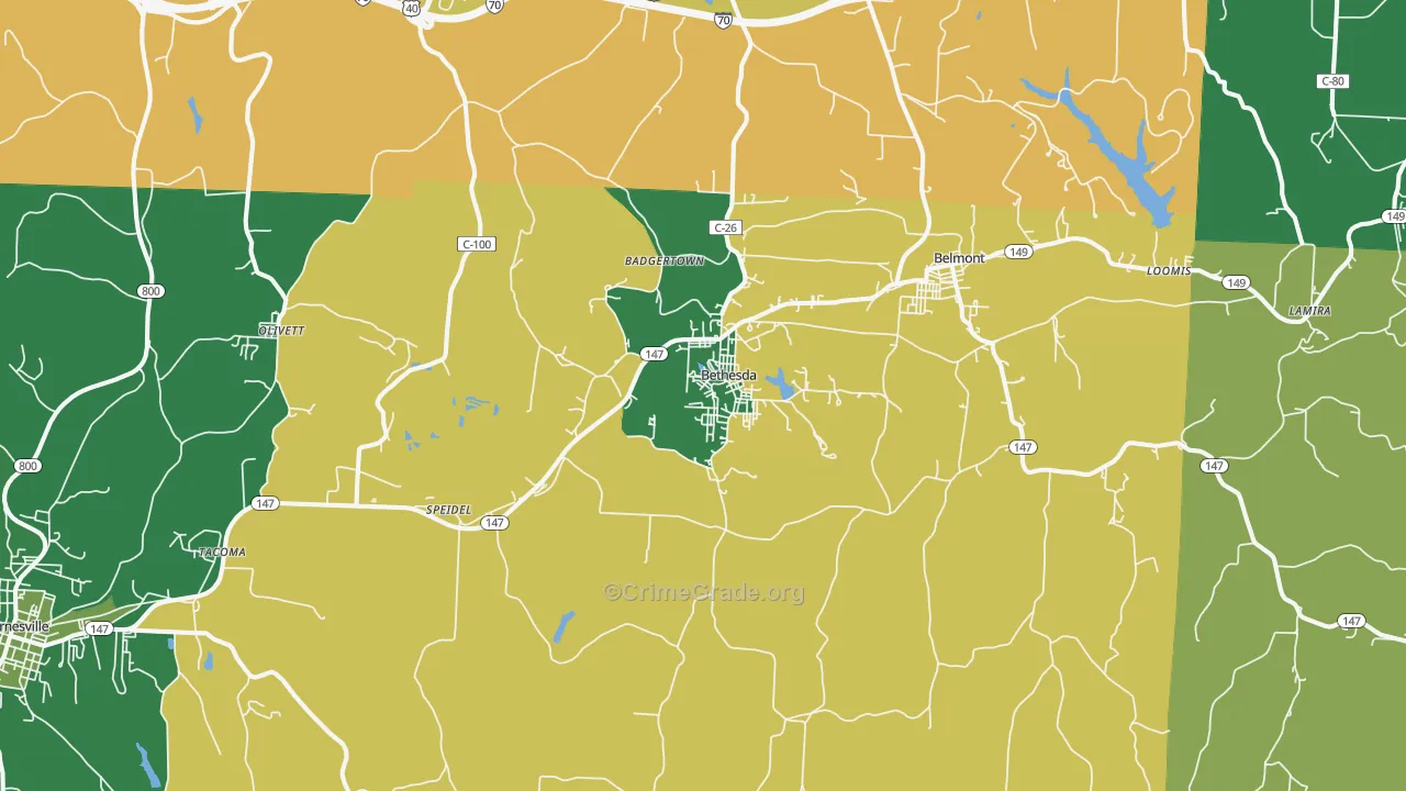 43719, OH Map of Vehicle Theft Rates