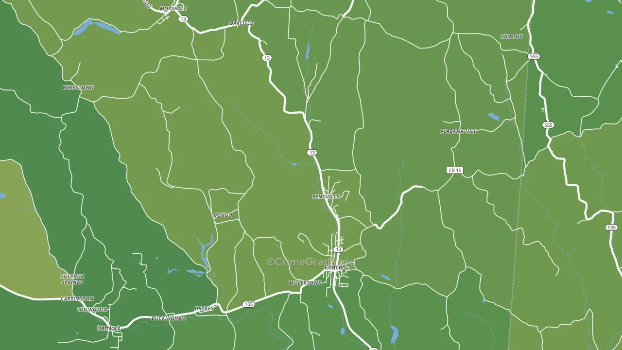 43730, OH Map of Vehicle Theft Rates