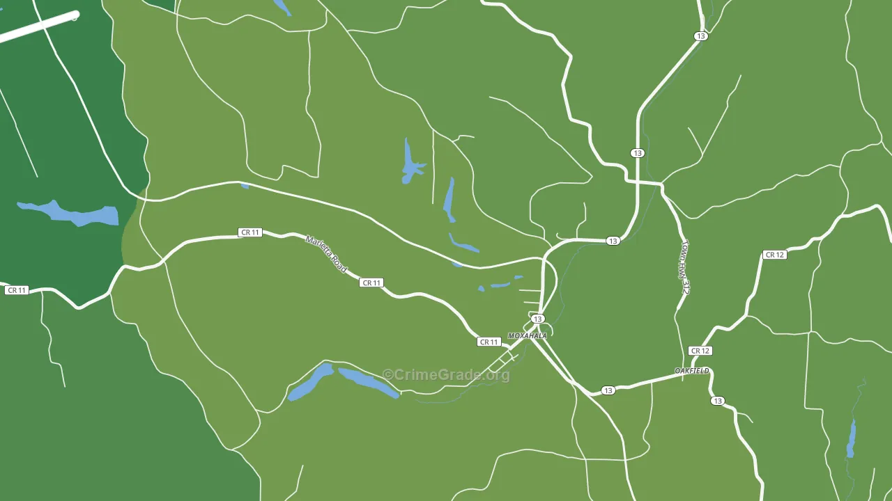 43761, OH Map of Vehicle Theft Rates