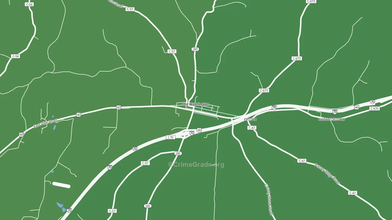 43768, OH Map of Vehicle Theft Rates