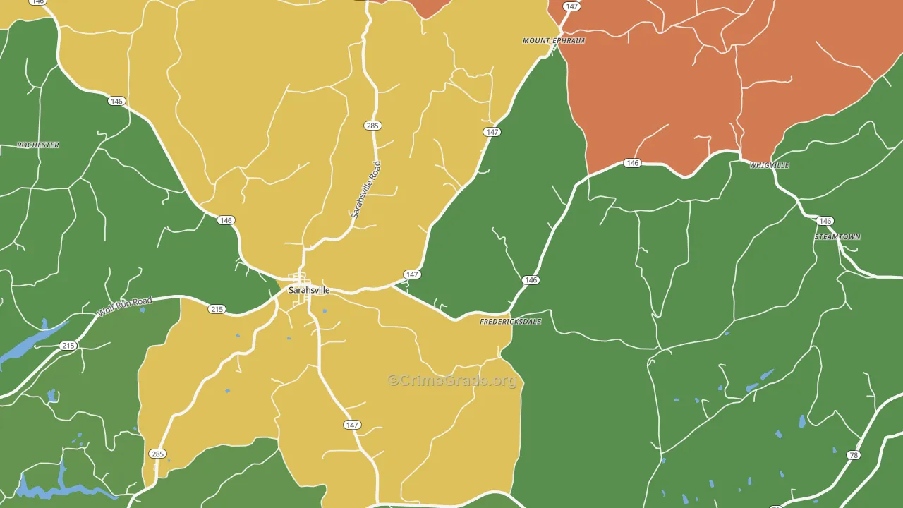 43779, OH Map of Vehicle Theft Rates
