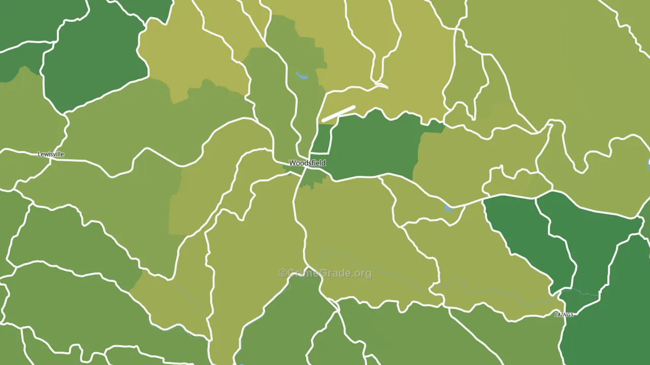 43793, OH Map of Vehicle Theft Rates