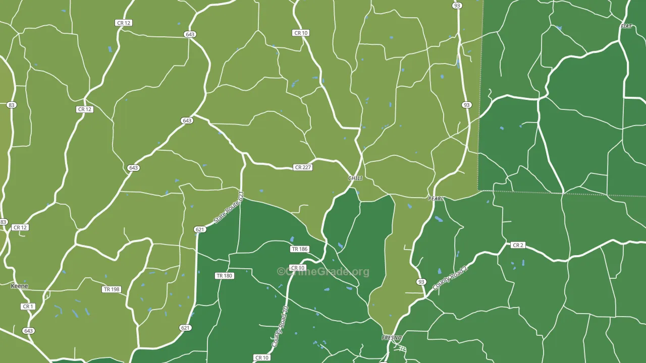 43824, OH Map of Vehicle Theft Rates