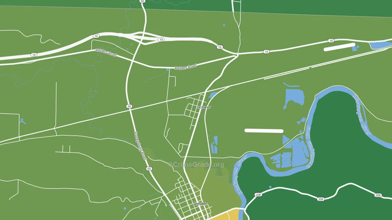 43842, OH Map of Vehicle Theft Rates