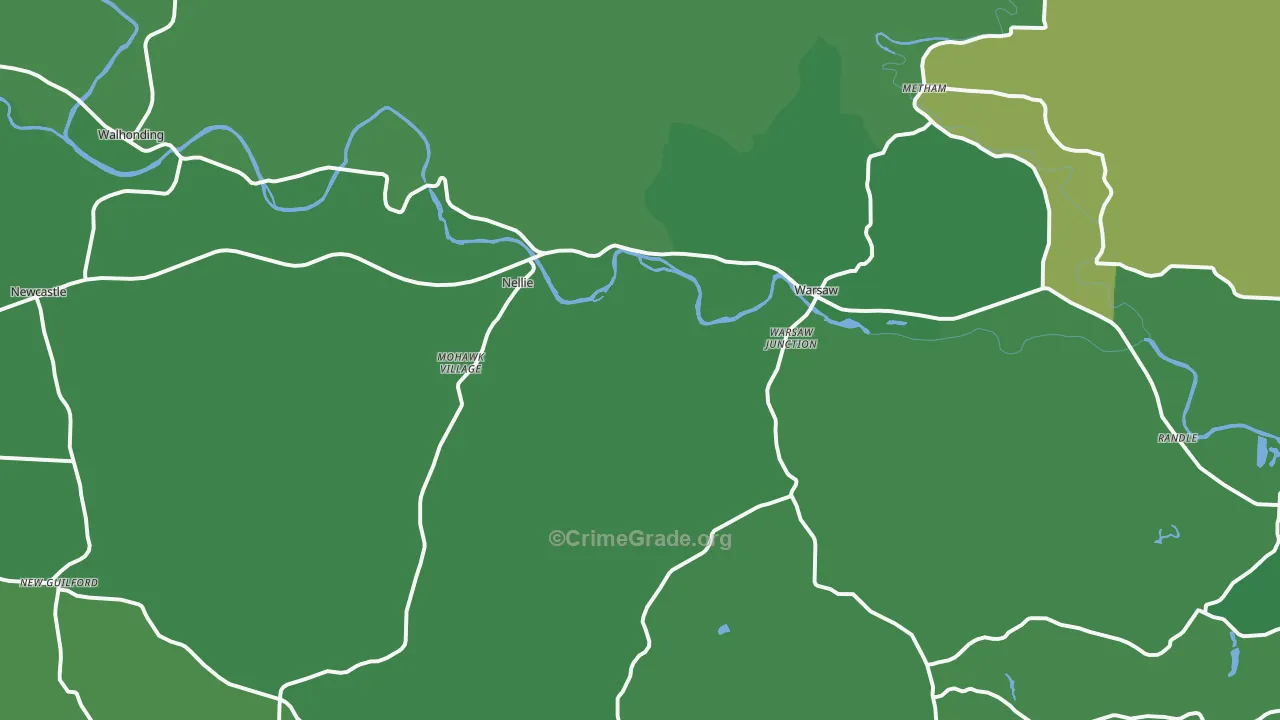 43844, OH Map of Vehicle Theft Rates