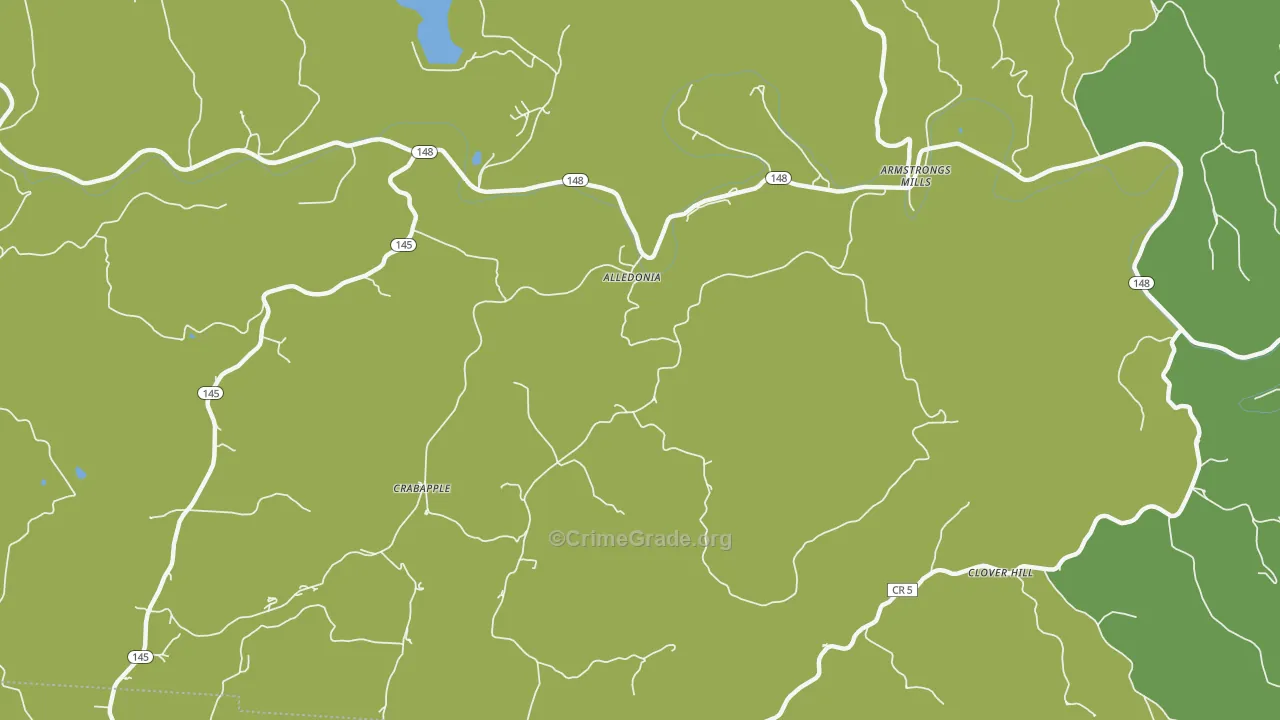 43902, OH Map of Vehicle Theft Rates