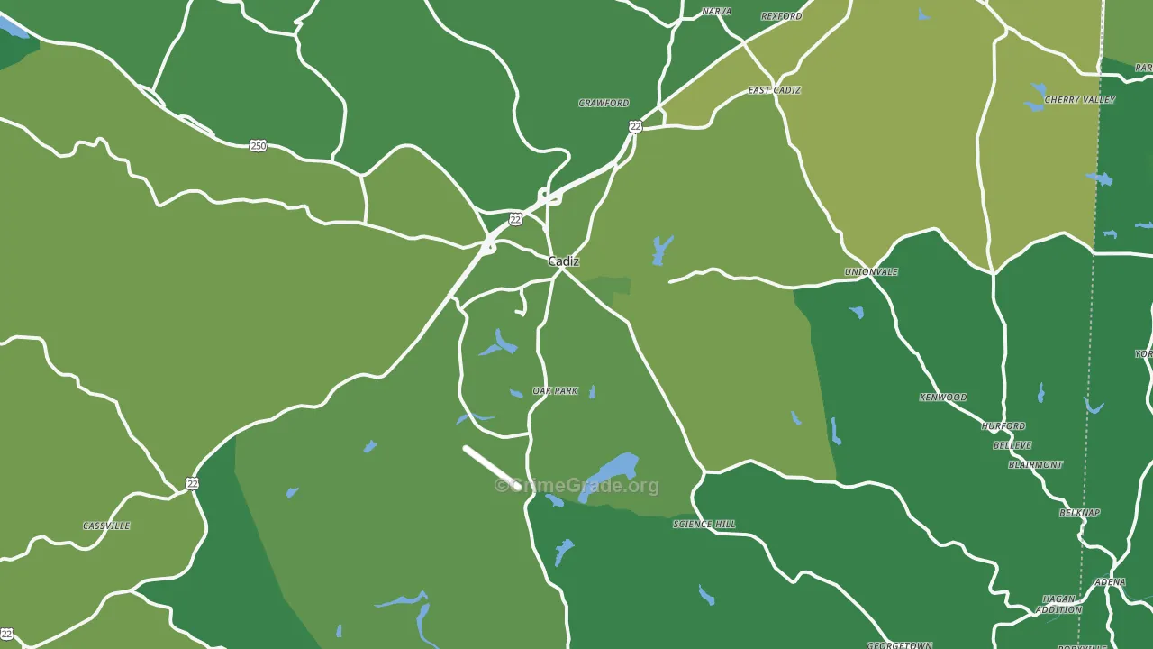 43907, OH Map of Vehicle Theft Rates