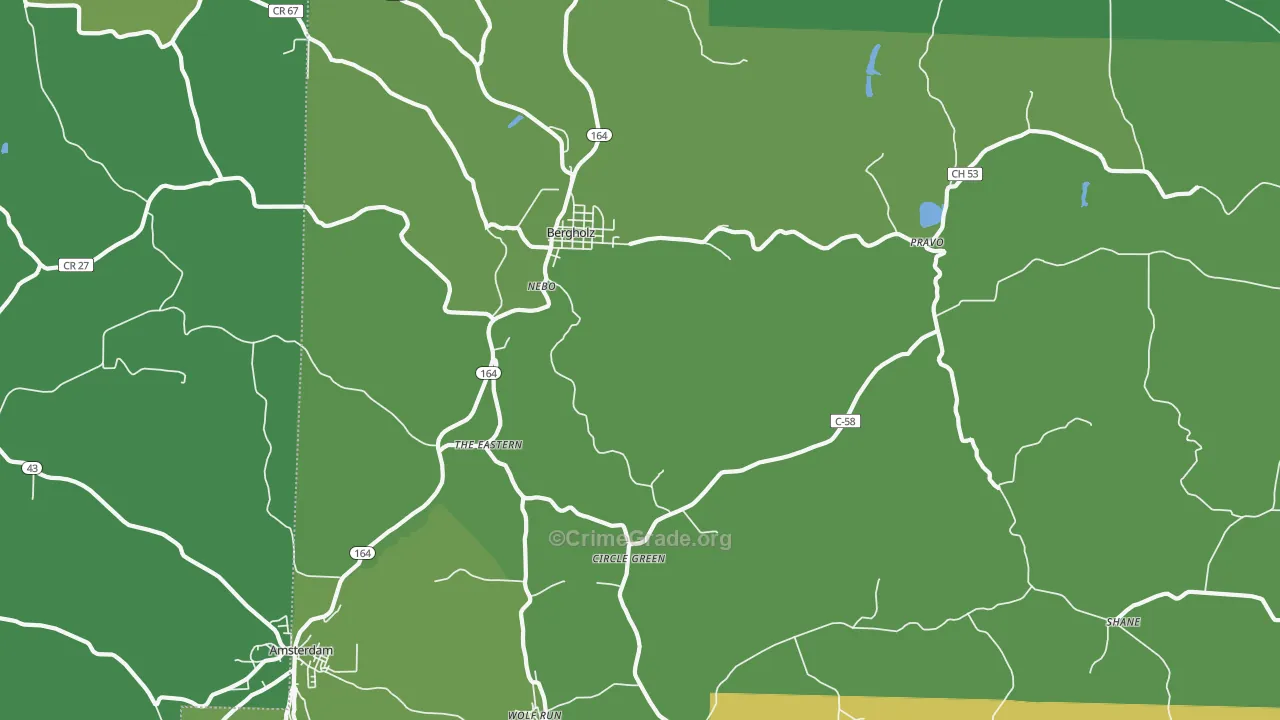 43908, OH Map of Vehicle Theft Rates