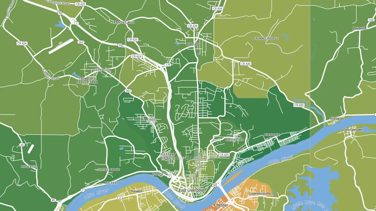 43920, OH Map of Vehicle Theft Rates