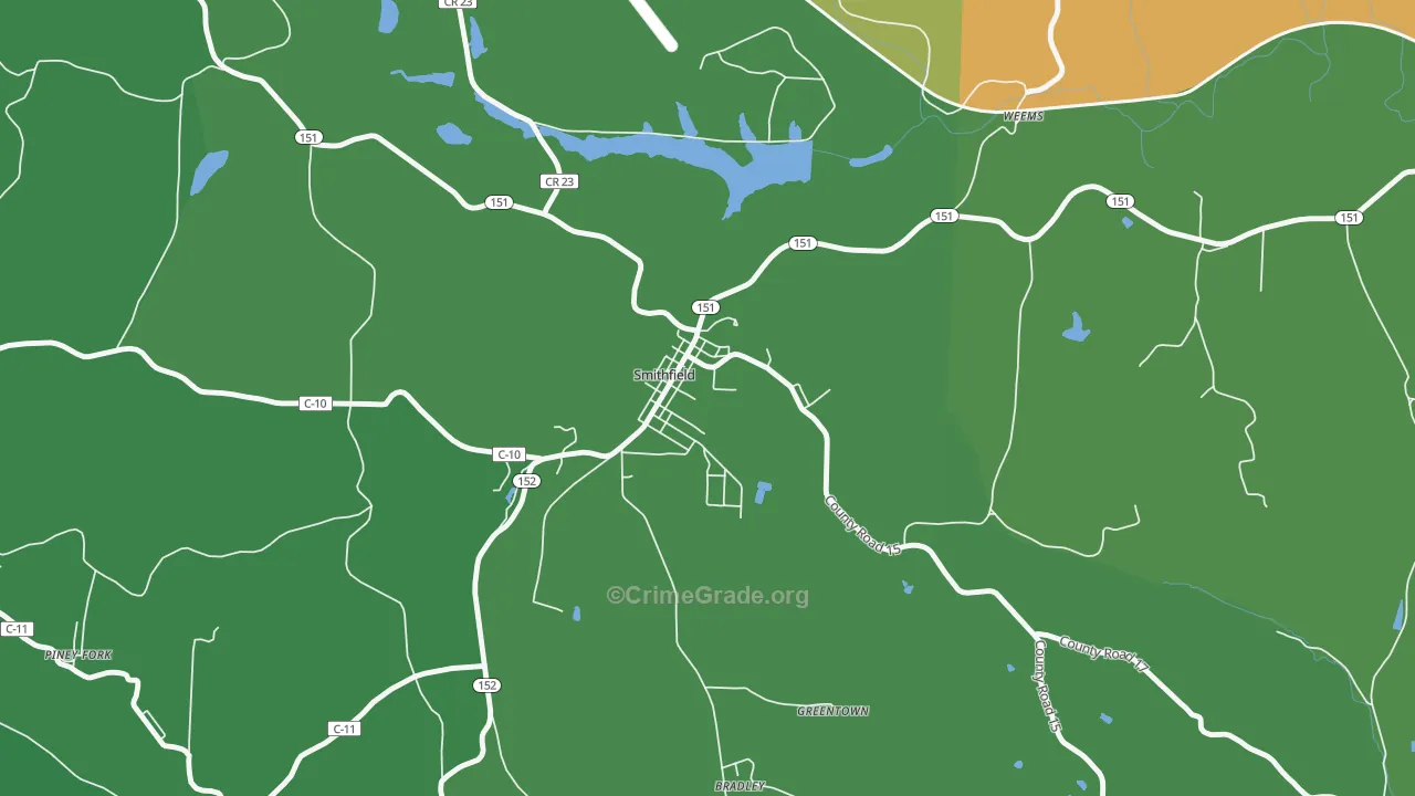 43948, OH Map of Vehicle Theft Rates