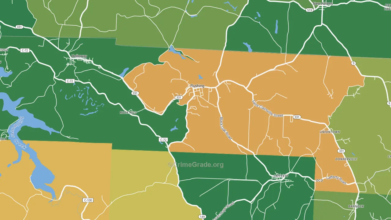 43977, OH Map of Vehicle Theft Rates