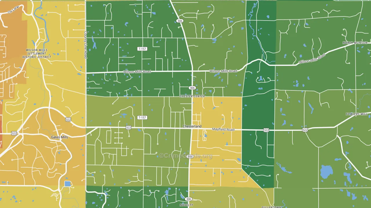 44026, OH Map of Vehicle Theft Rates