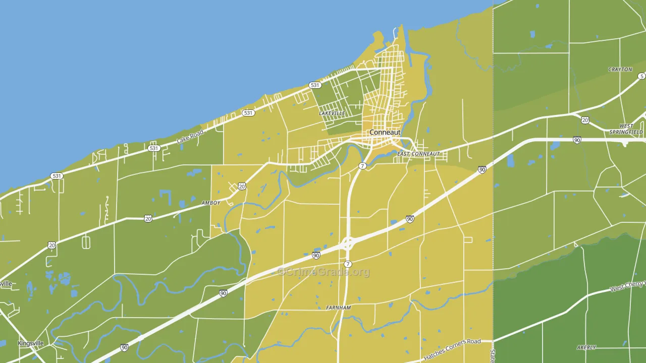 44030, OH Map of Vehicle Theft Rates