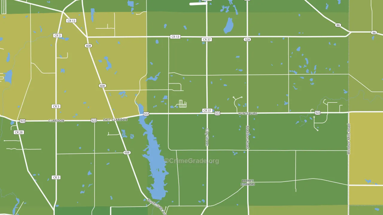 44046, OH Map of Vehicle Theft Rates
