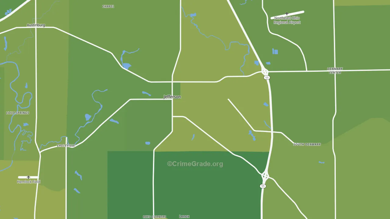 44047, OH Map of Vehicle Theft Rates