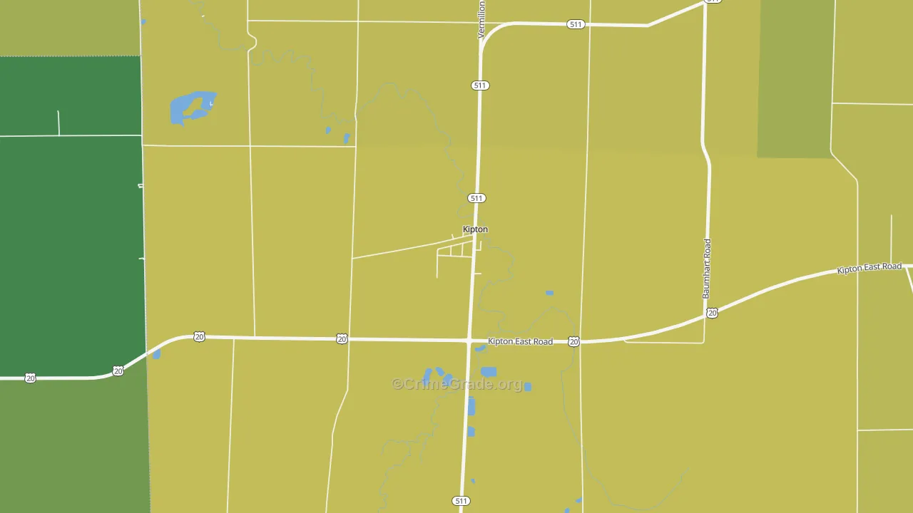 44049, OH Map of Vehicle Theft Rates