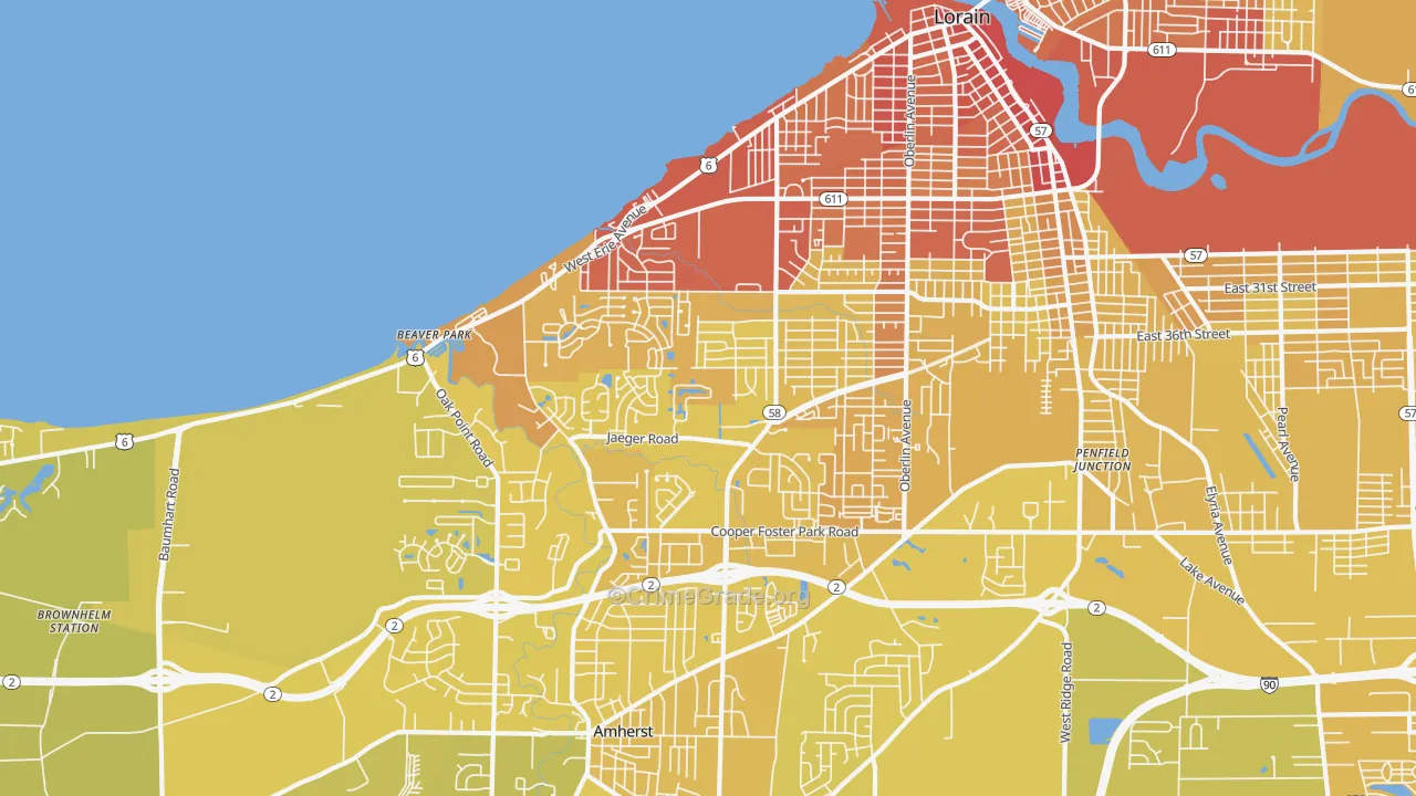 44053, OH Map of Vehicle Theft Rates