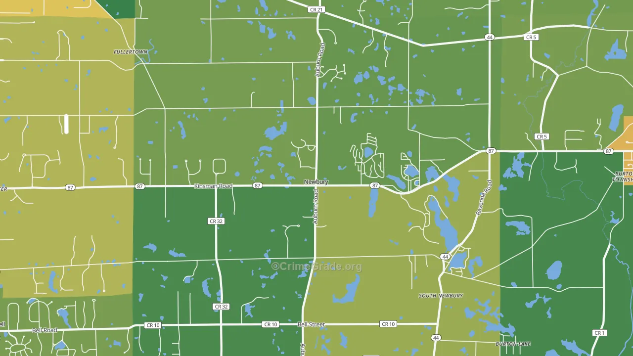 44065, OH Map of Vehicle Theft Rates