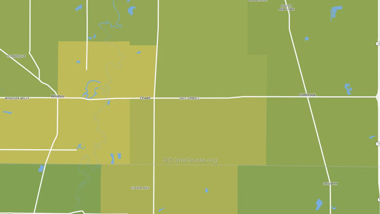 44076, OH Map of Vehicle Theft Rates