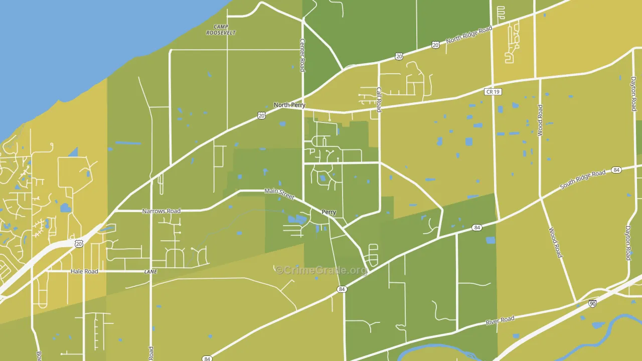 44081, OH Map of Vehicle Theft Rates