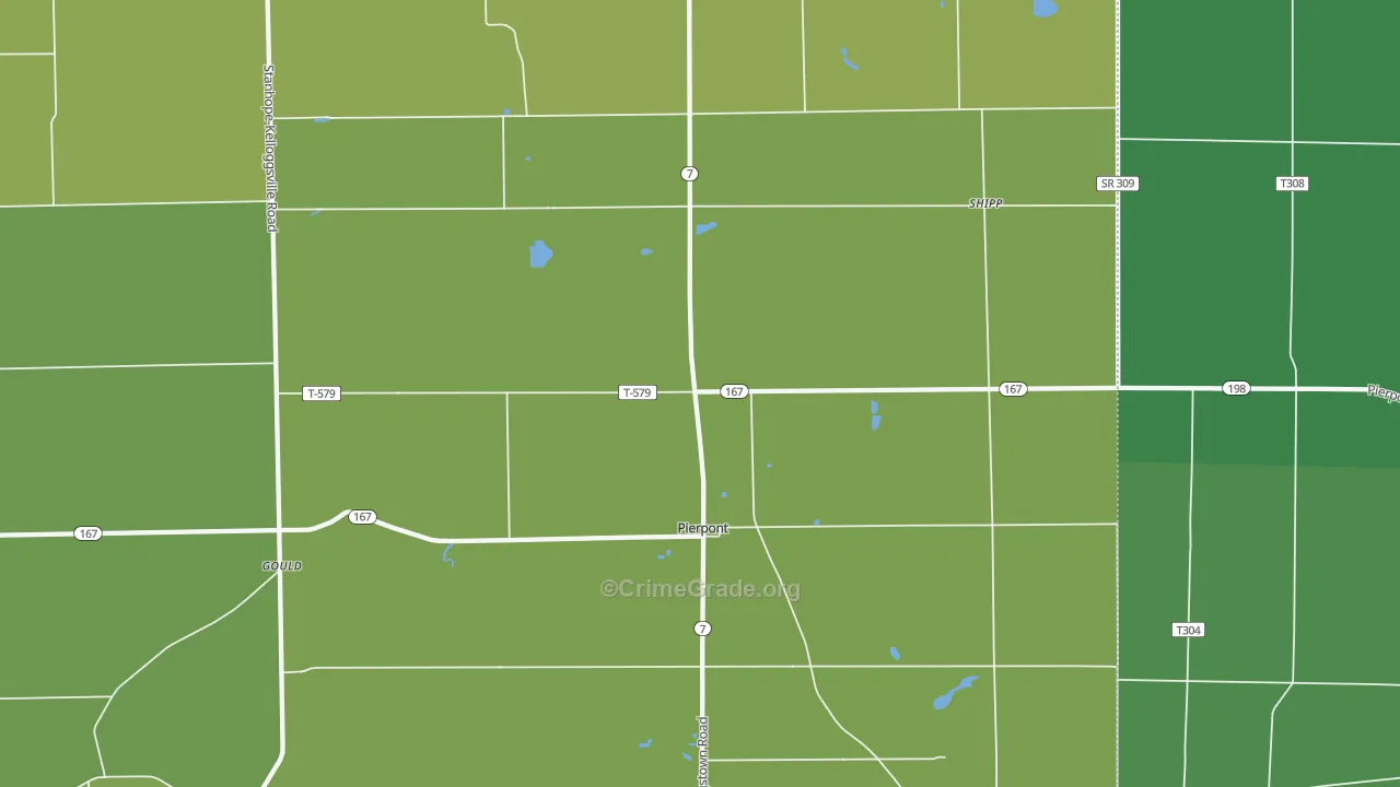 44082, OH Map of Vehicle Theft Rates