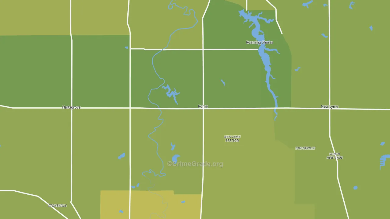 44085, OH Map of Vehicle Theft Rates