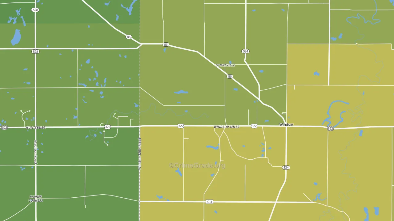 44099, OH Map of Vehicle Theft Rates
