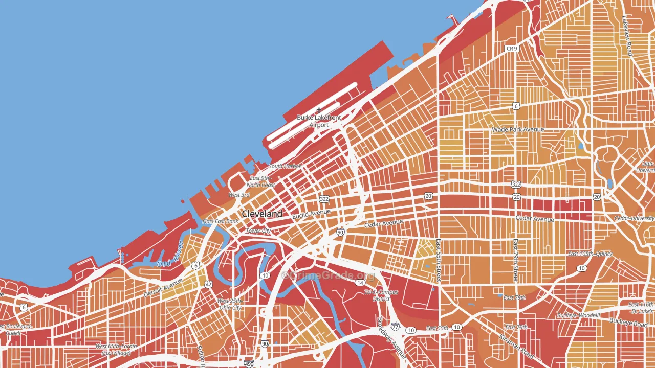44114, OH Map of Vehicle Theft Rates