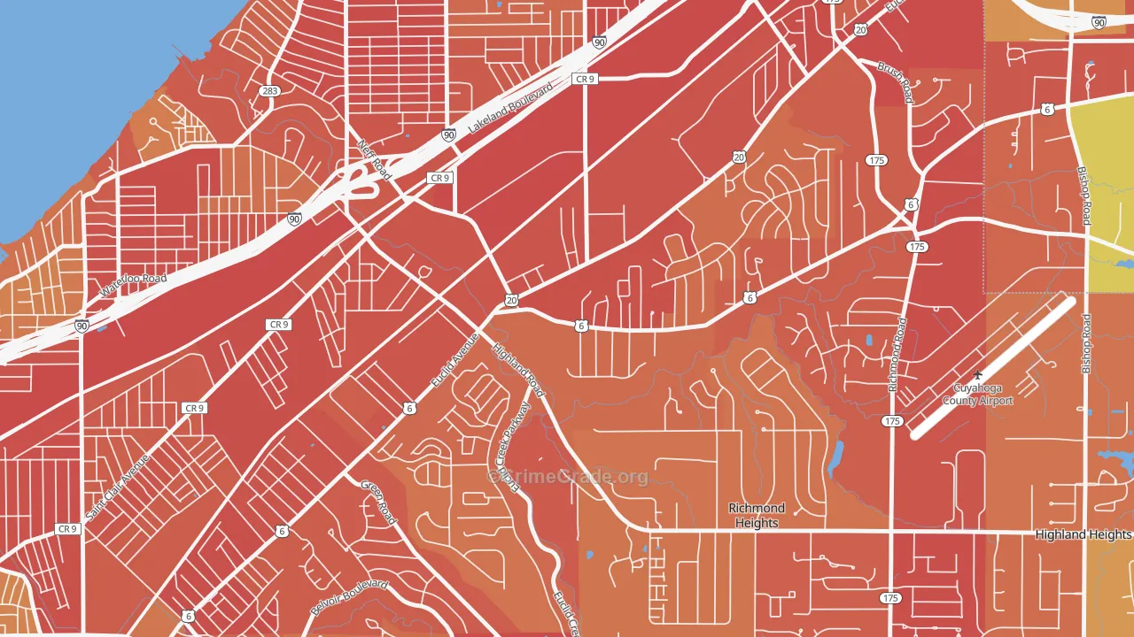 44117, OH Map of Vehicle Theft Rates