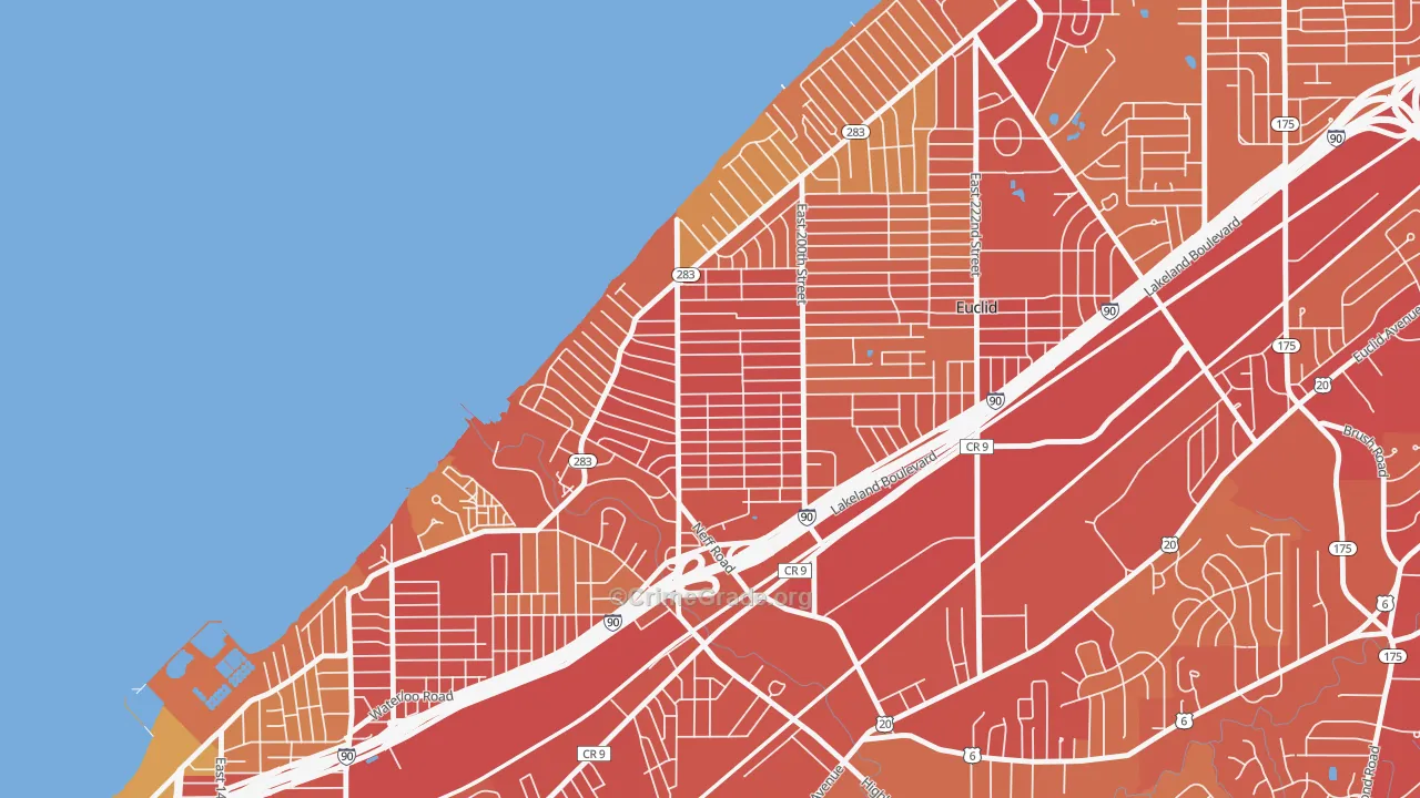 44119, OH Map of Vehicle Theft Rates