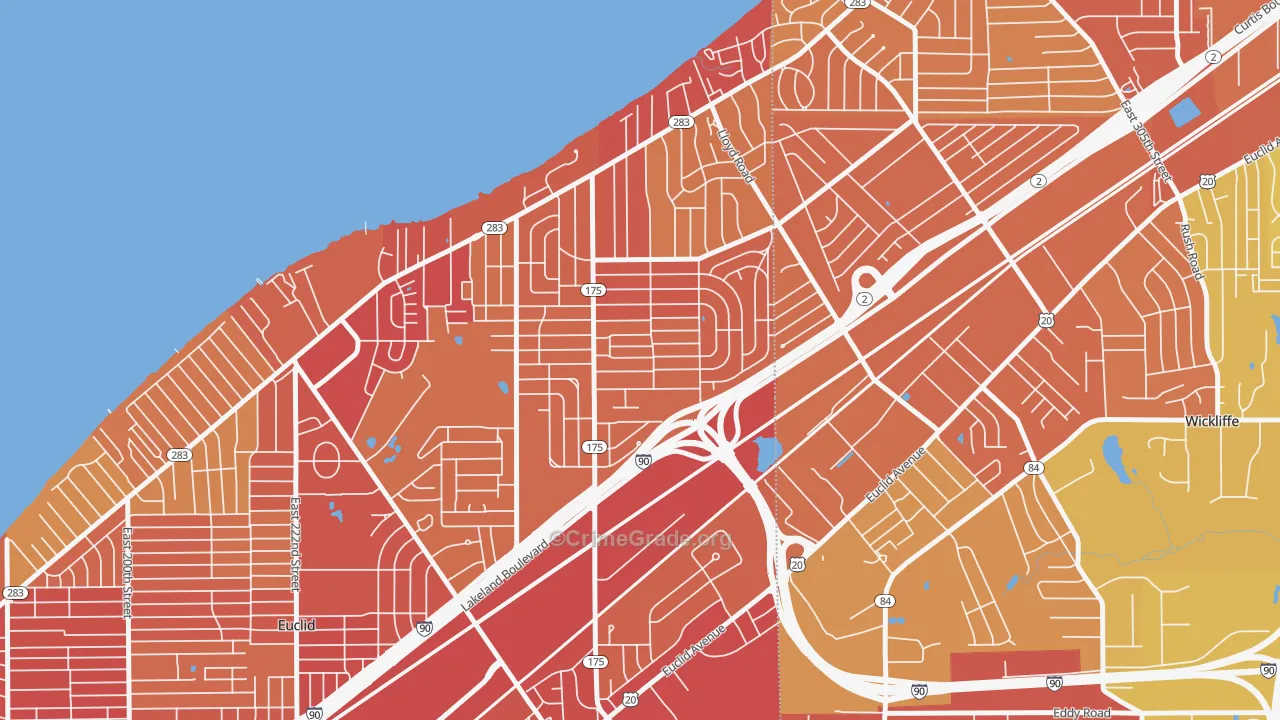 44132, OH Map of Vehicle Theft Rates