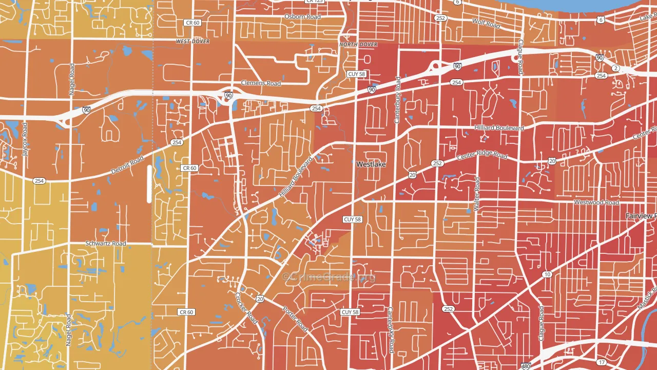 44145, OH Map of Vehicle Theft Rates