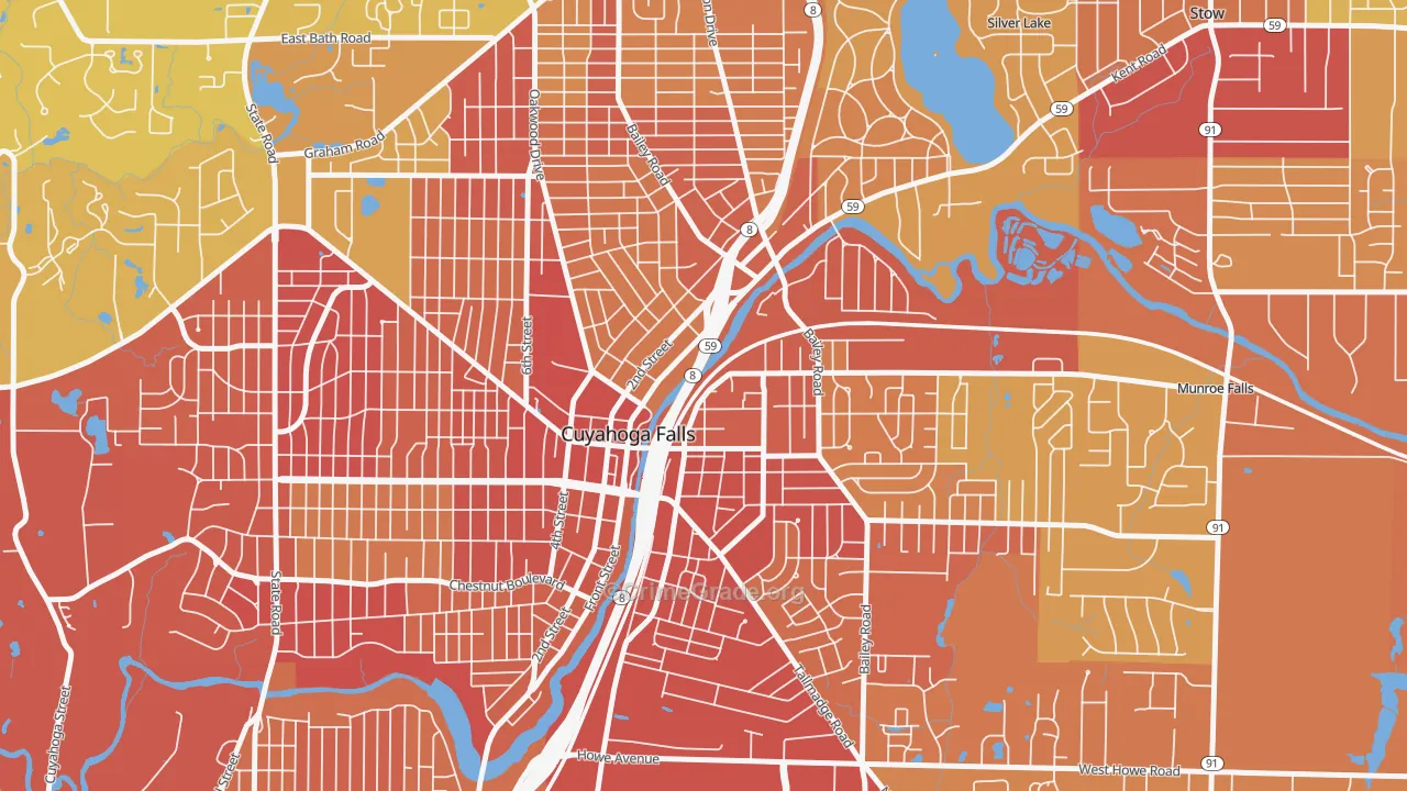 44221, OH Map of Vehicle Theft Rates