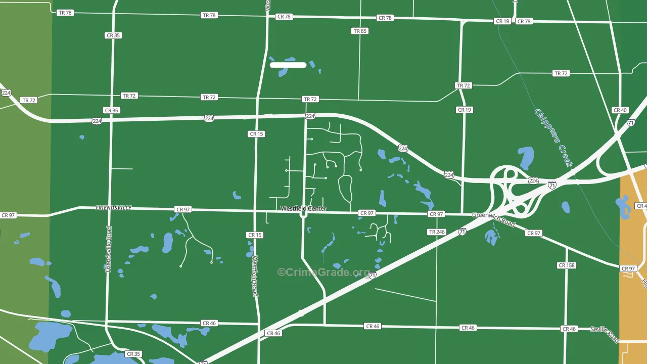 44251, OH Map of Vehicle Theft Rates