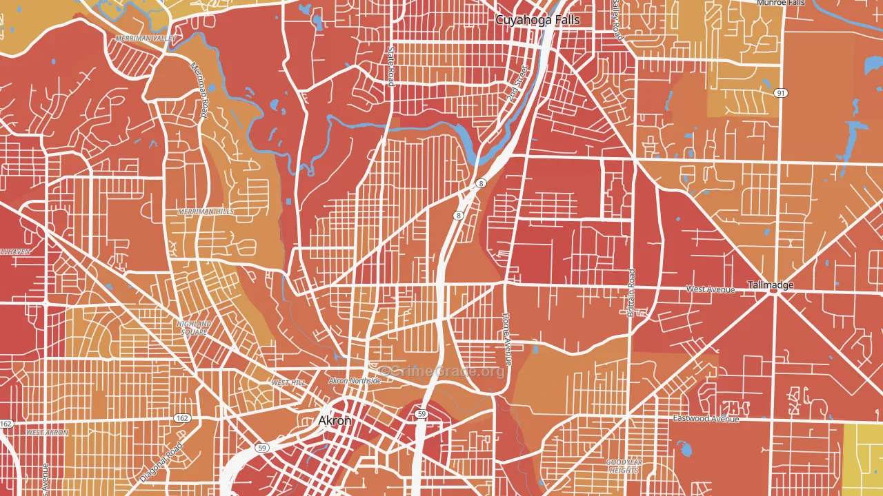 44310, OH Map of Vehicle Theft Rates