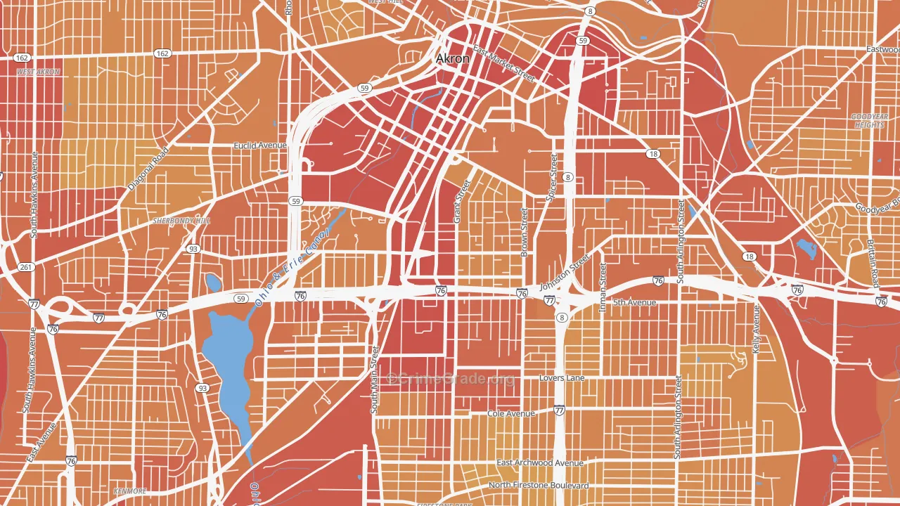 44311, OH Map of Vehicle Theft Rates