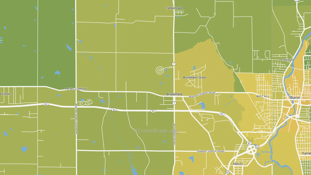 44403, OH Map of Vehicle Theft Rates