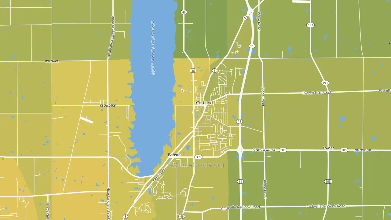 44410, OH Map of Vehicle Theft Rates