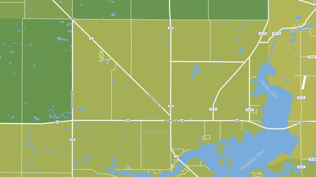 44411, OH Map of Vehicle Theft Rates