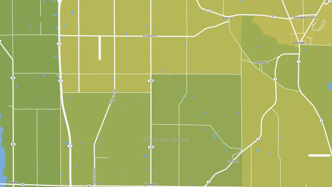 44417, OH Map of Vehicle Theft Rates