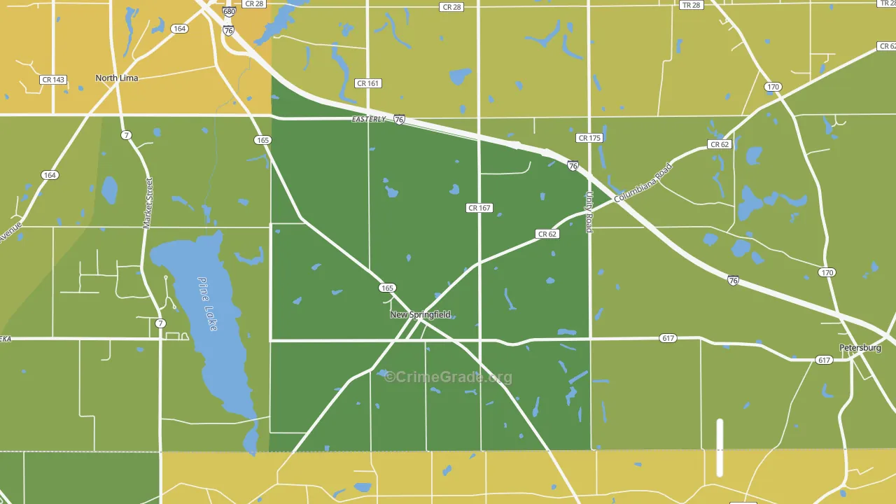 44443, OH Map of Vehicle Theft Rates