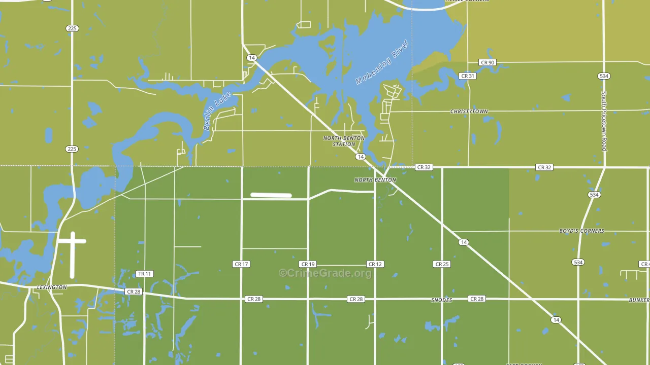44449, OH Map of Vehicle Theft Rates