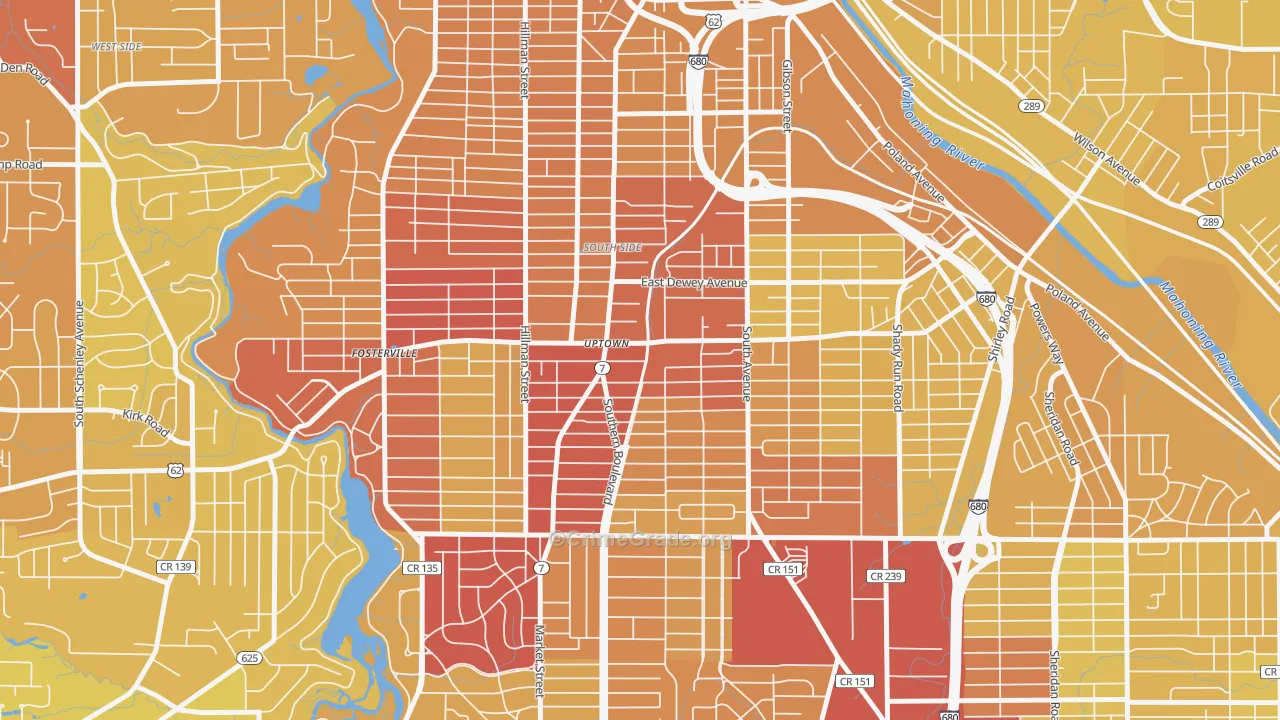 44507, OH Map of Vehicle Theft Rates