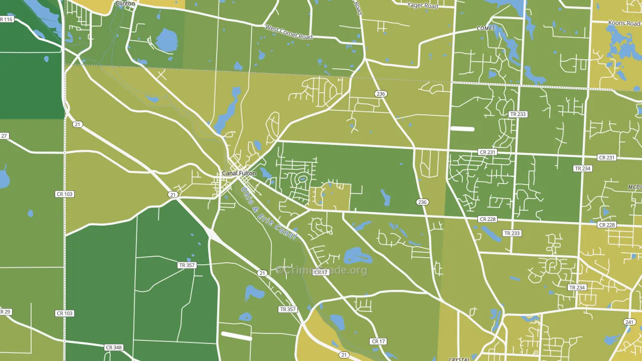 44614, OH Map of Vehicle Theft Rates