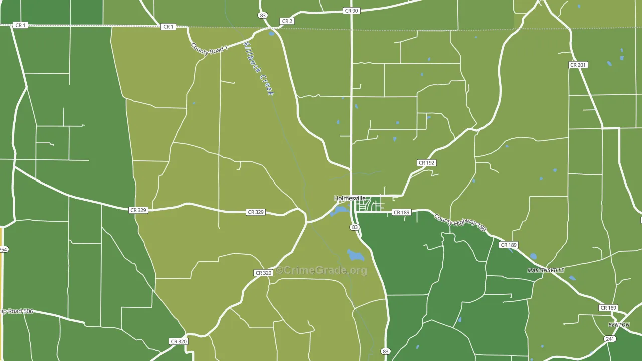 44633, OH Map of Vehicle Theft Rates