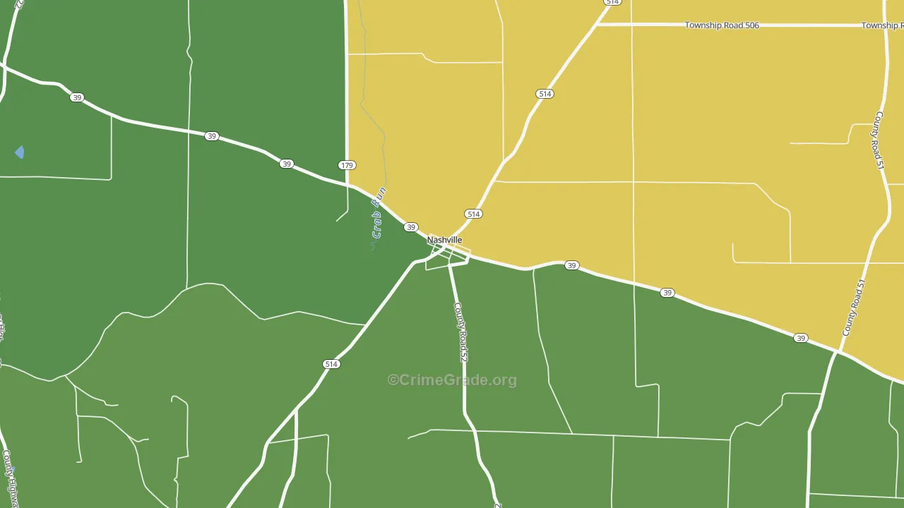 44661, OH Map of Vehicle Theft Rates