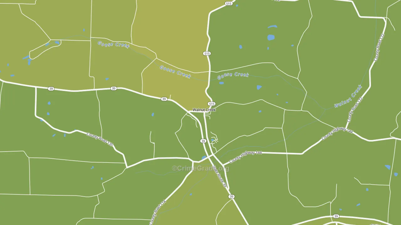 44687, OH Map of Vehicle Theft Rates